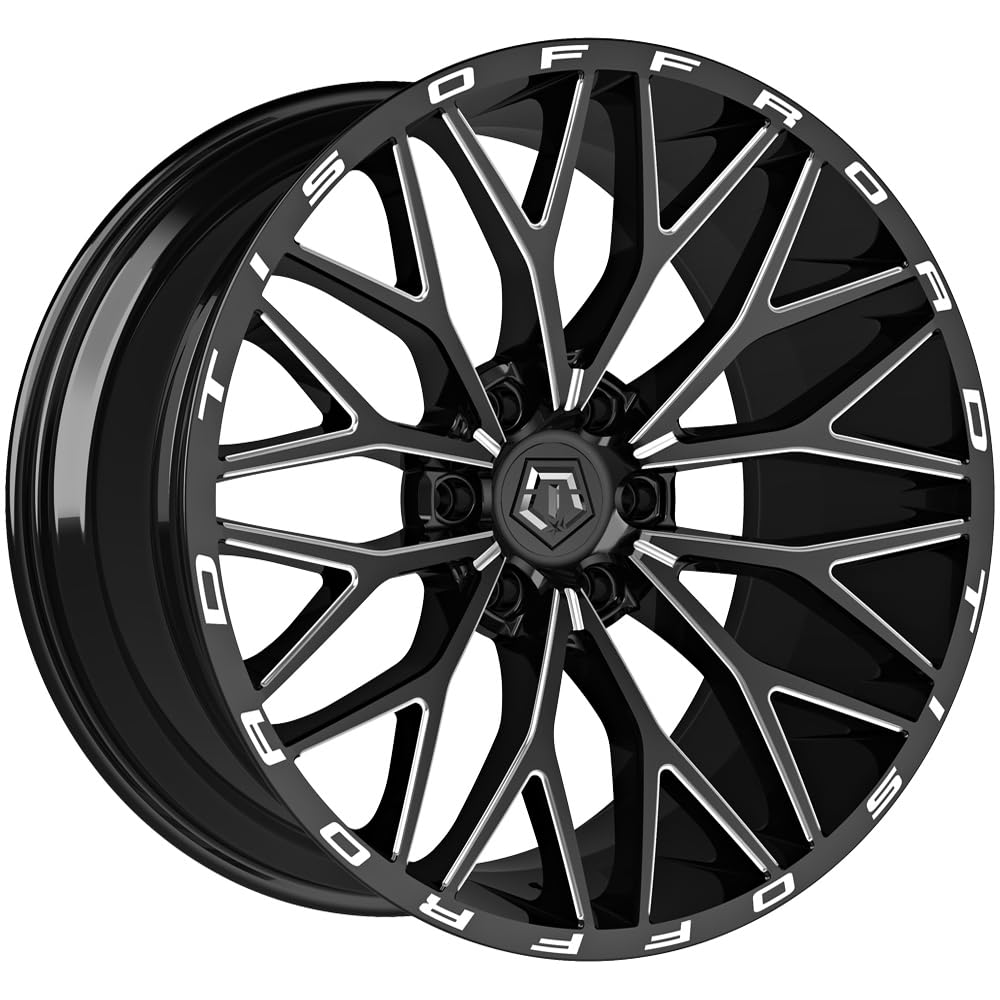 TIS 566BM 20X12 6X139.7 –44 106 Gloss Black with Milled