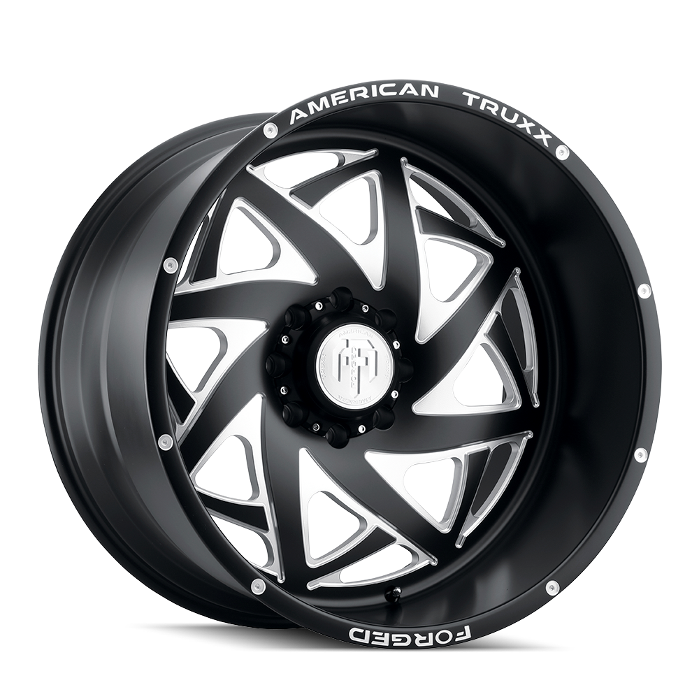 American Truxx Forged Kronos 24X14 8X165.1 -76 125 M-BLK MILLED