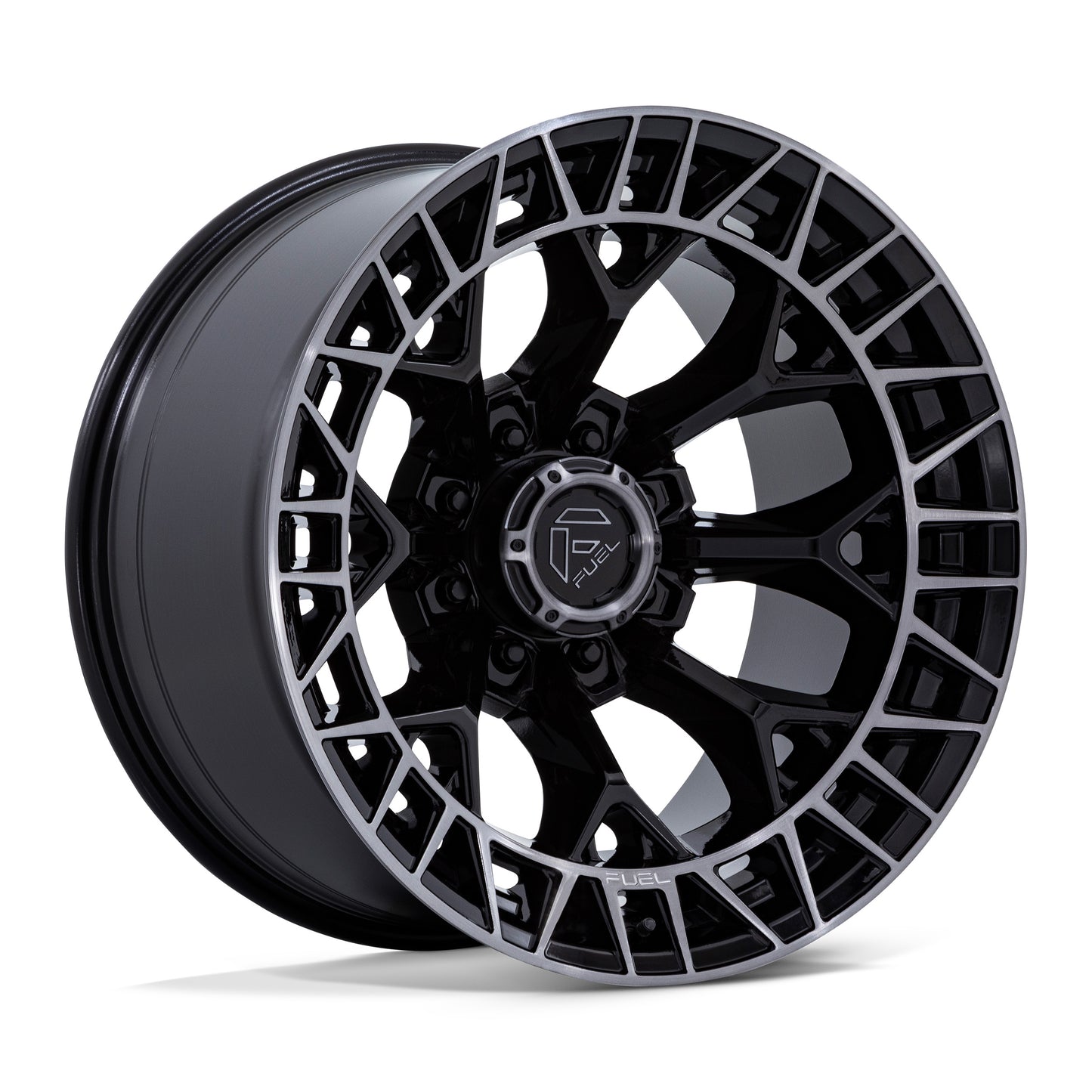 FUEL CHARGER 22X12 6X5.5 106 -44 G-BLK MACHINED
