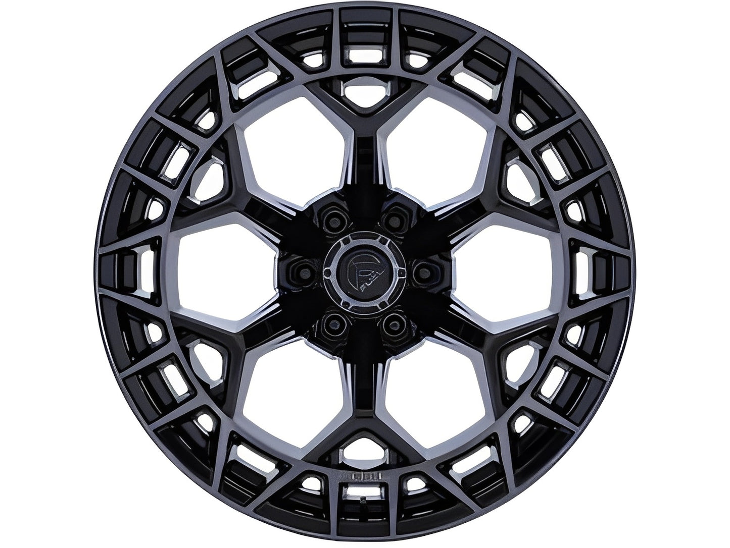 FUEL CHARGER 22X12 6X5.5 106 -44 G-BLK MACHINED