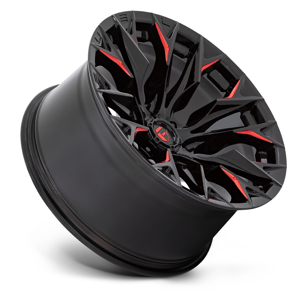 FUEL FLAME 22X12 6X5.5 106 G-BLK RED MILLED -44