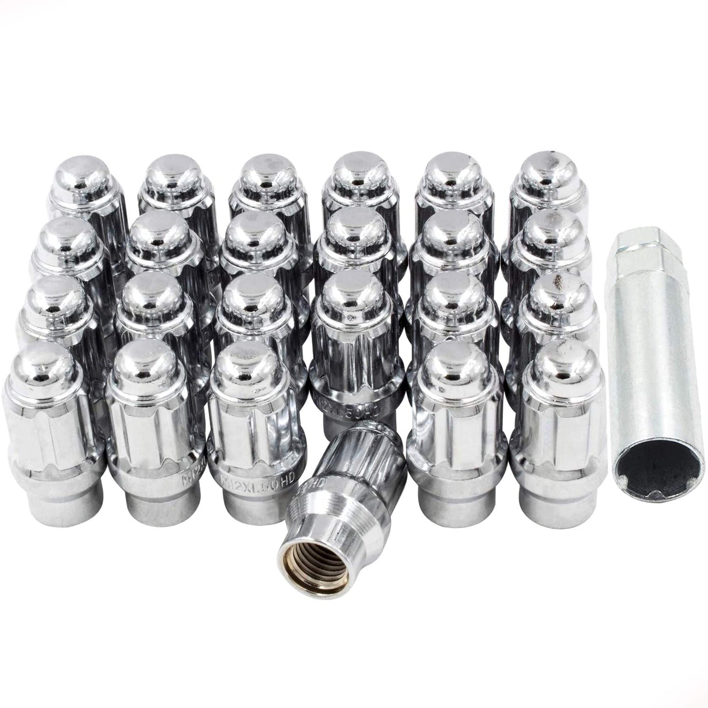 Mr. Lugnut 14x1.5 CHROME 1.37IN SPLINE LUGS EXTENDED THREAD