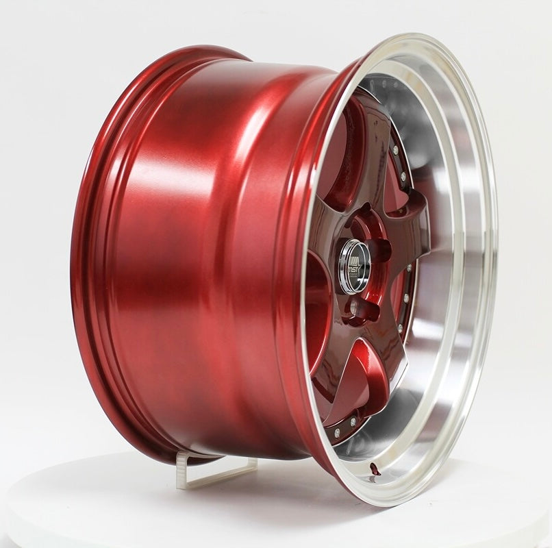 MST Wheels MT07 17X9 20mm 5X114.3 73.1 Red w/Machined Lip