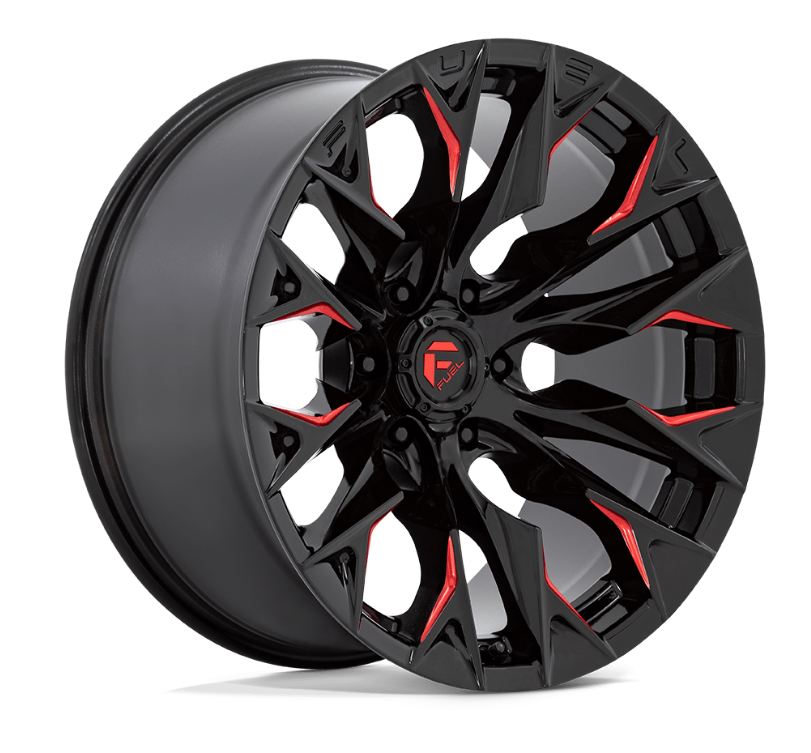 Fuel Flame 20X10 6X5.5 G-BLK MILL C-RED -18MM