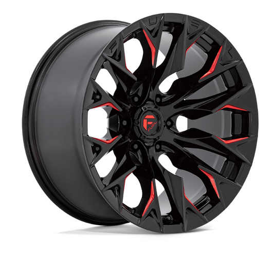 Fuel Flame 20X10 6X5.5 G-BLK MILL C-RED -18MM