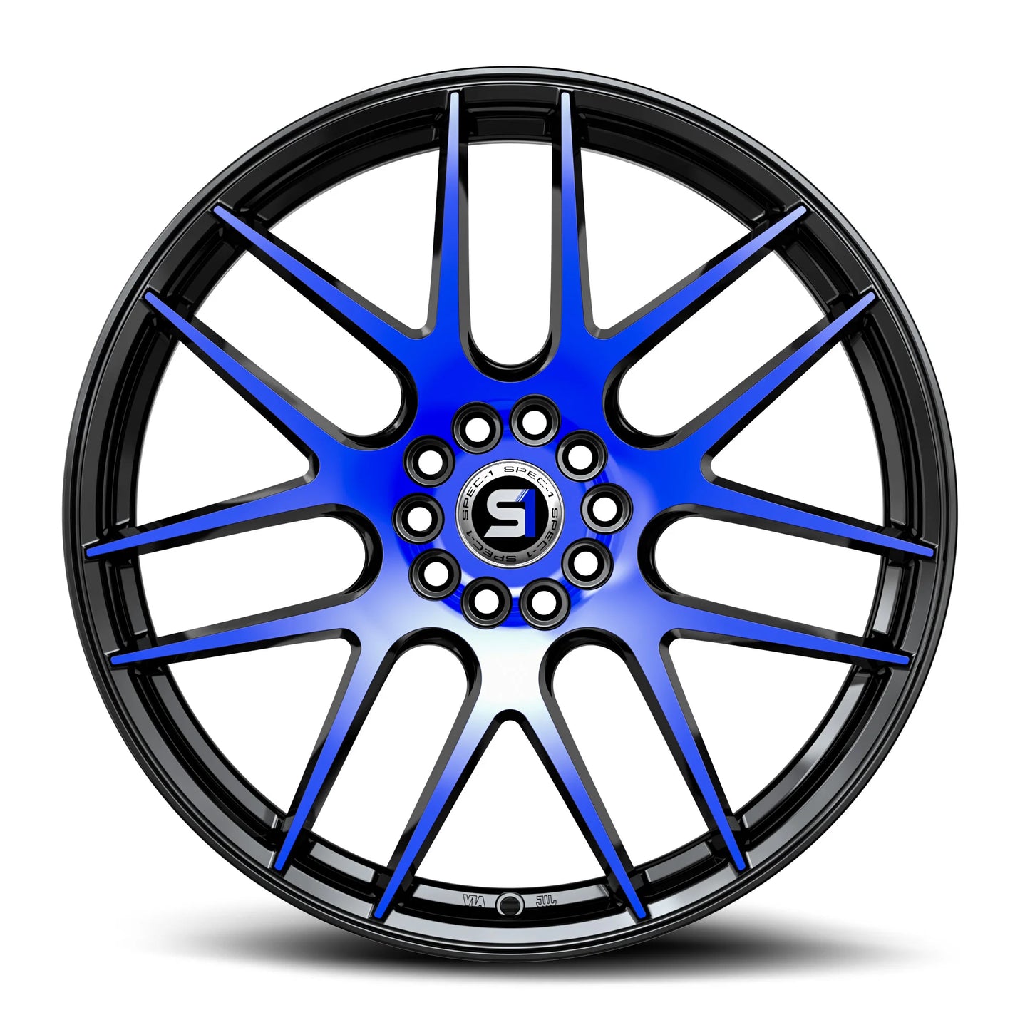 Spec-1 SP-65 18X9 4X100/114.3 73 +38 BLK-BLUE-MACHINED