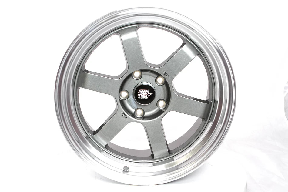 MST Wheels Time Attack 17X9 20mm 5X114.3 73.1 Gunmetal w/Machined Lip