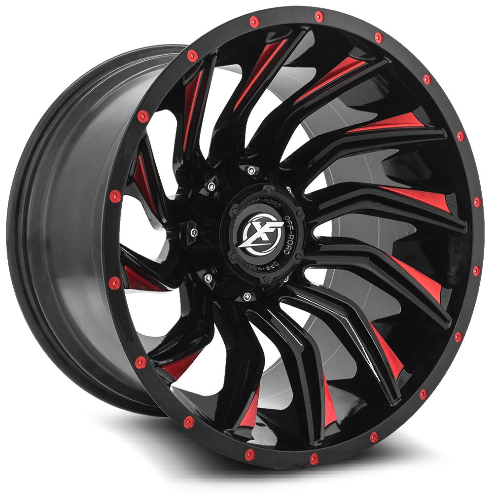 XF Off-Road XF-224 20X10 5X127/139.7 -12 78 GL-BLK RED MILLED