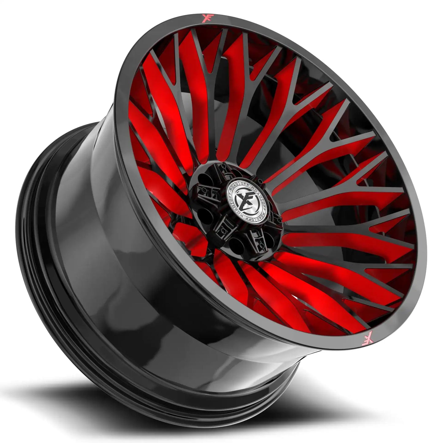 XF Off-Road XF-237 20X12 6X135/6X139.7 GL BLK RED MILLED -44
