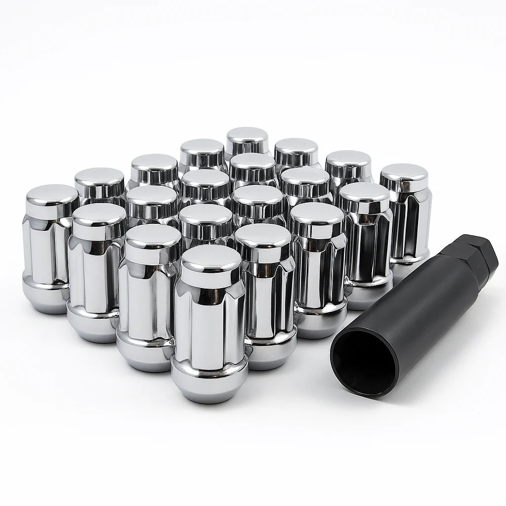 Mr. Lugnut 1/2-20 CHROME SPLINE LUGS