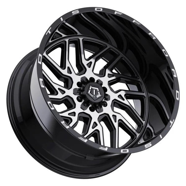 TIS 544BM 20X12 8X170 -44mm GL-BLK MACHINED SPOKE FACE