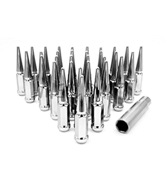 Metal Lugz 14X2 CHROME SPIKE LUG NUTS