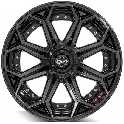 4Play Wheels 4P80R 22X12 6X135/139.7 106 GL-BLK BRSHD FACE