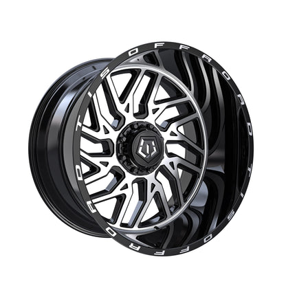 TIS 544BM 20X12 8X170 -44mm GL-BLK MACHINED SPOKE FACE