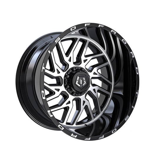 TIS 544BM 20X12 8X170 -44mm GL-BLK MACHINED SPOKE FACE