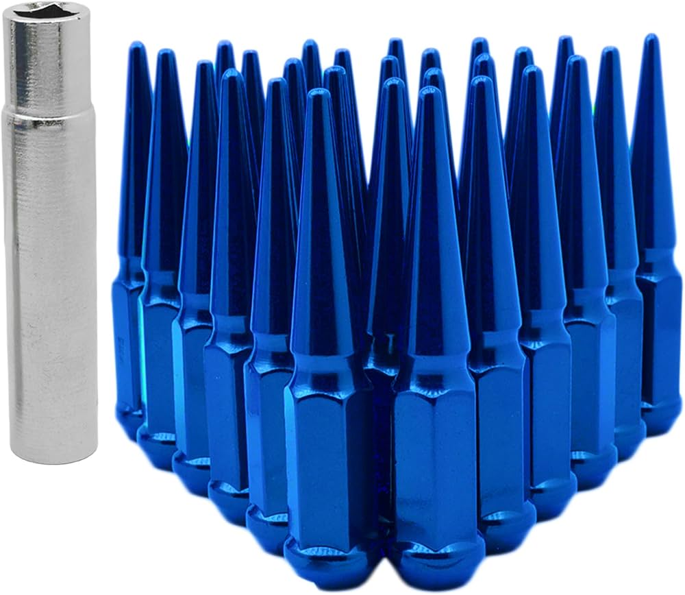 Metal Lugz 14X1.5 BLUE SPIKE LUG NUTS