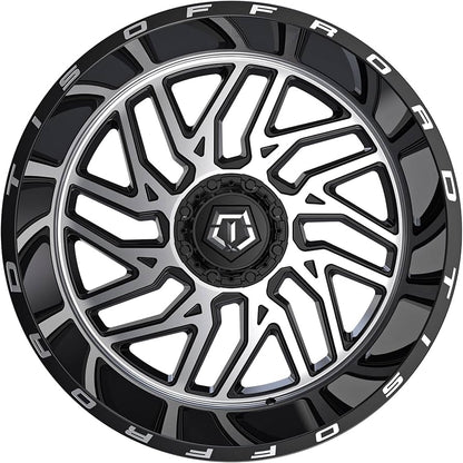 TIS 544BM 20X12 8X170 -44mm GL-BLK MACHINED SPOKE FACE