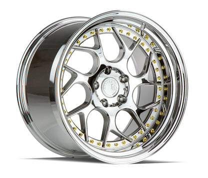 Aodhan DS01 18X9.5 5X100 35MM CHR GLD RIVETS