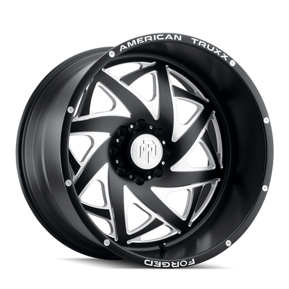 American Truxx Forged Kronos 24X14 8X165.1 -76 125 M-BLK MILLED