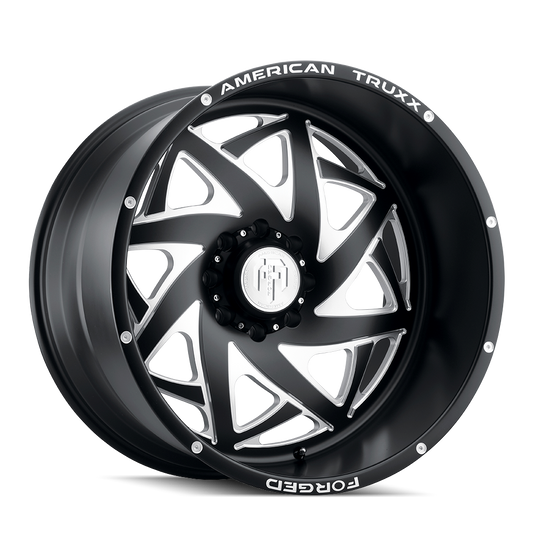 American Truxx Forged Kronos 24X14 8X165.1 -76 125 M-BLK MILLED