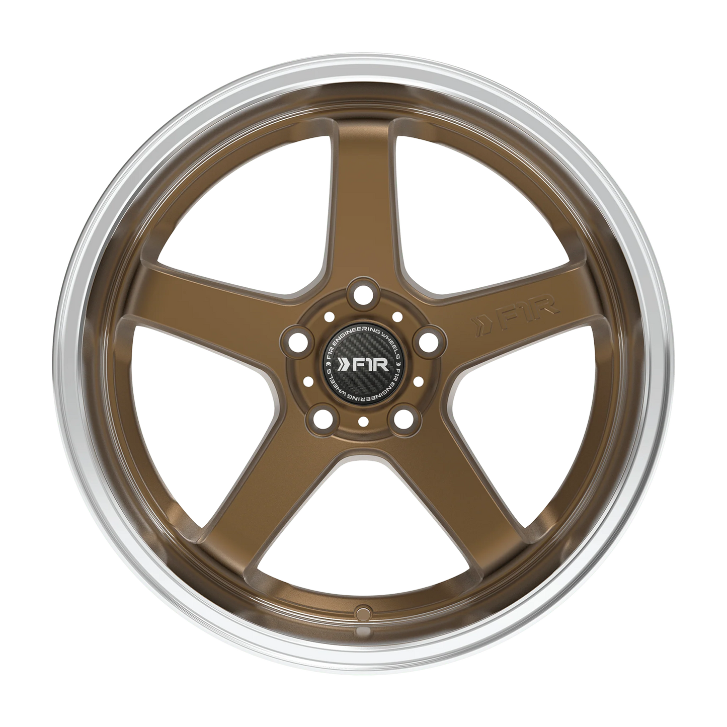 F1R FC5 18X9.5 5X100 ET35 SATIN BRONZE POLISHED LIP
