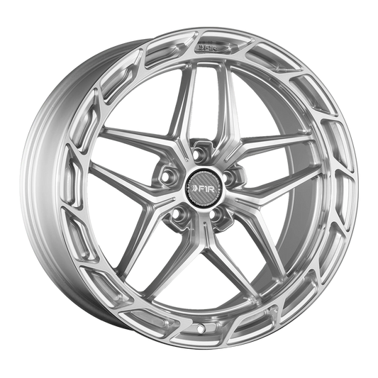 F1R FS5 18X9.5 5X114.3 +38 73.1 MACHINE SILVER