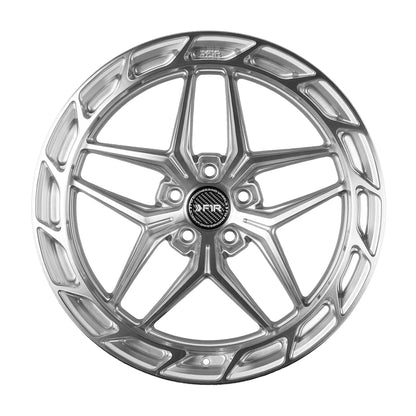 F1R FS5 18X9.5 5X114.3 +38 73.1 MACHINE SILVER