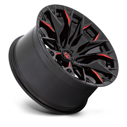 Fuel Flame 20X10 6X5.5 G-BLK MILL C-RED -18MM