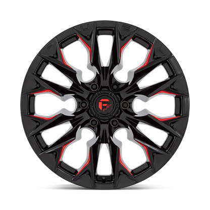 Fuel Flame 20X10 6X5.5 G-BLK MILL C-RED -18MM