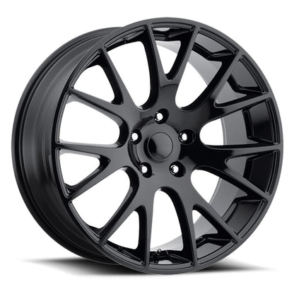 Staggered Hellcat Replica Wheels PR161GB 20X10 5X115 71.5 18MM/ 20X10.5 5X115 71.5 25MM G-BLK