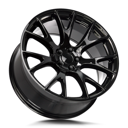 Staggered Hellcat Replica Wheels PR161GB 20X10 5X115 71.5 18MM/ 20X10.5 5X115 71.5 25MM G-BLK