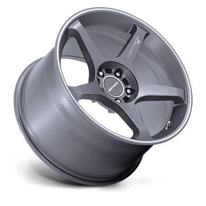 Motegi Battle V 18X9.5 5X4.5 72 +25 GUNMETAL MACHINED LIP