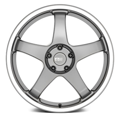 Motegi MR151 18X8.5 5X100 GUNMETAL MACHINED LIP 30MM