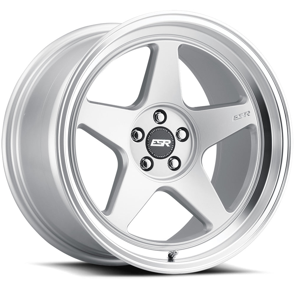 ESR CR5 18X9.5 5X114.3 +22 72 HYPER SILVER MCHNED LIP