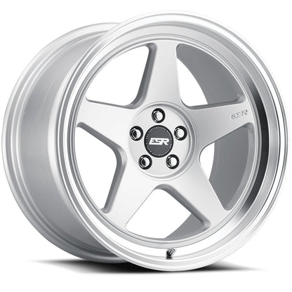 ESR CR5 18X9.5 5X114.3 +22 72 HYPER SILVER MCHNED LIP