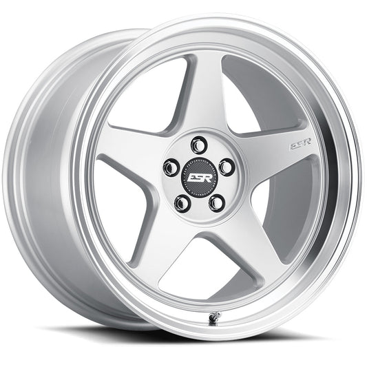 ESR CR5 18X9.5 5X114.3 +22 72 HYPER SILVER MCHNED LIP