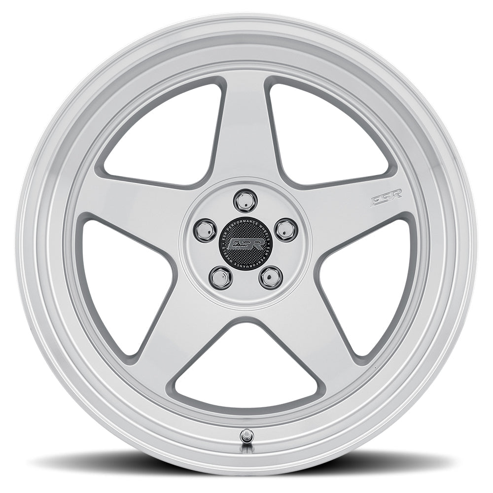 ESR CR5 18X9.5 5X114.3 +22 72 HYPER SILVER MCHNED LIP