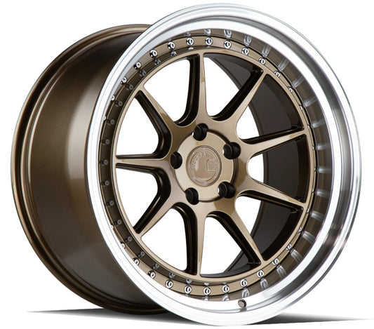 Aodhan DS‑X 18X9.5 5X100 +35 73 BRONZE W/ MACHINED LIP
