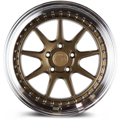 Aodhan DS‑X 18X9.5 5X100 +35 73 BRONZE W/ MACHINED LIP