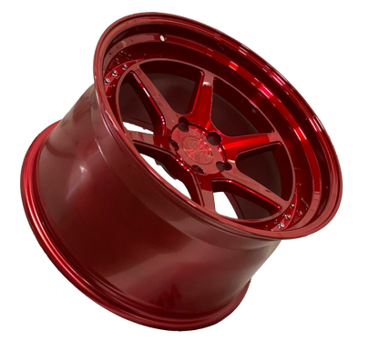 Aodhan DS09 18x9.5 5x4.5 22MM CANDY RED CHROME RIVETS