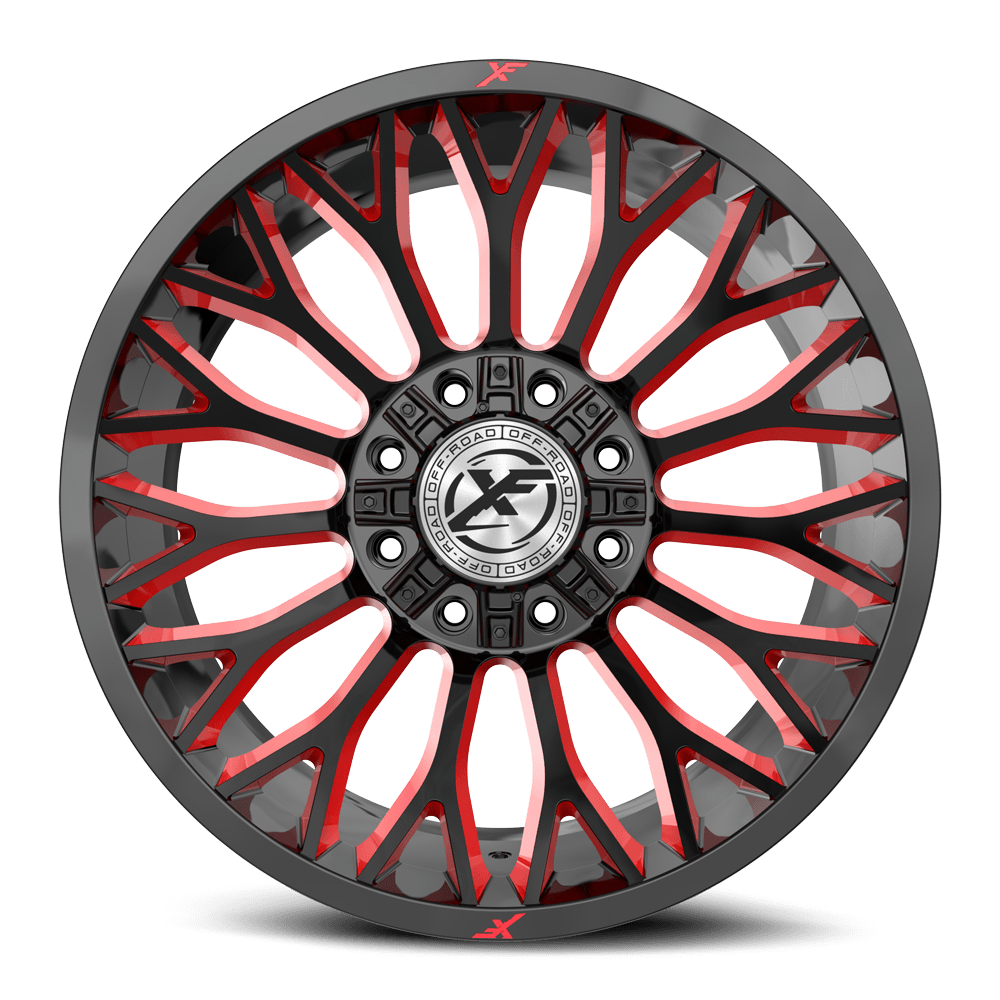 XF Off-Road XF-237 20X12 6X135/6X139.7 GL BLK RED MILLED -44