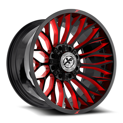 XF Off-Road XF-237 20X12 6X135/6X139.7 GL BLK RED MILLED -44