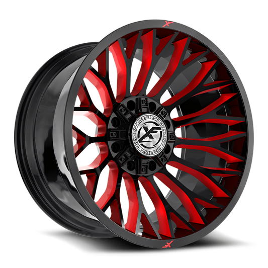 XF Off-Road XF-237 20X12 6X135/6X139.7 GL BLK RED MILLED -44