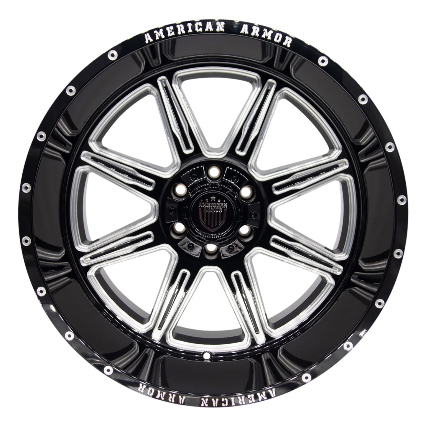 American Armor Nighthawk A503 22X12 5X127/135 -44 87 GL-BLK MILLED