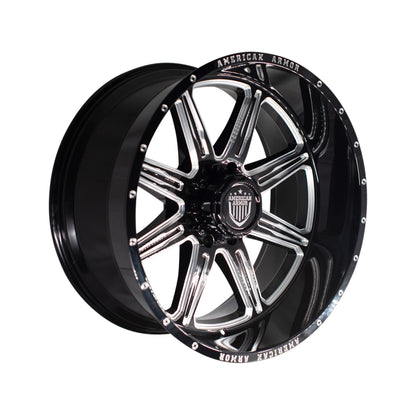 American Armor Nighthawk A503 22X12 5X127/135 -44 87 GL-BLK MILLED