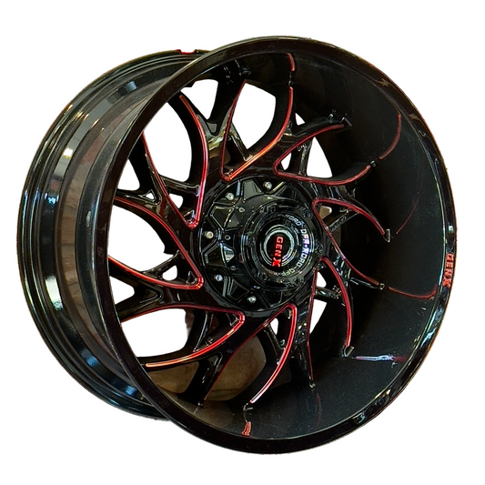 GEN-X Off-Road GX253 20X10 5X139.7/150 -12 110 GL-BLK RED MILLED