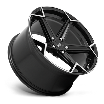 Niche Arrow 20X10.5 5X115 71.6 GL-BLK BRUSHED 20MM