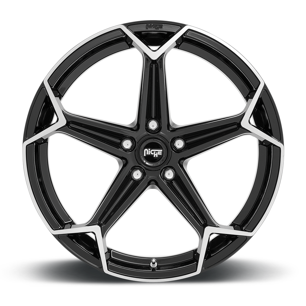 Niche Arrow 20X10.5 5X115 71.6 GL-BLK BRUSHED 20MM