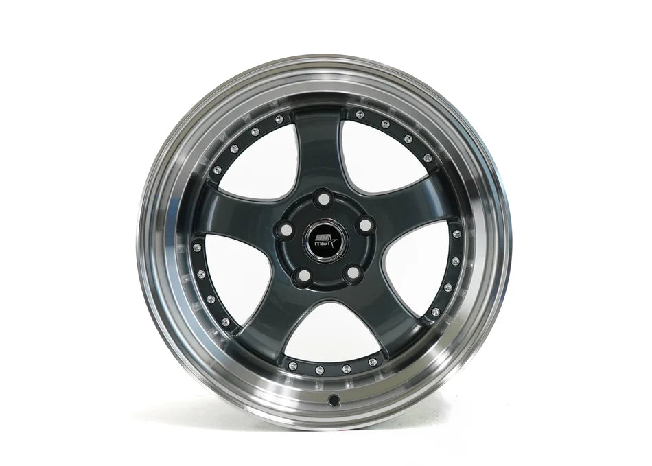 MST Wheels MT07 17X9 20mm 5X114.3 73.1 Gunmetal w/Machined Lip