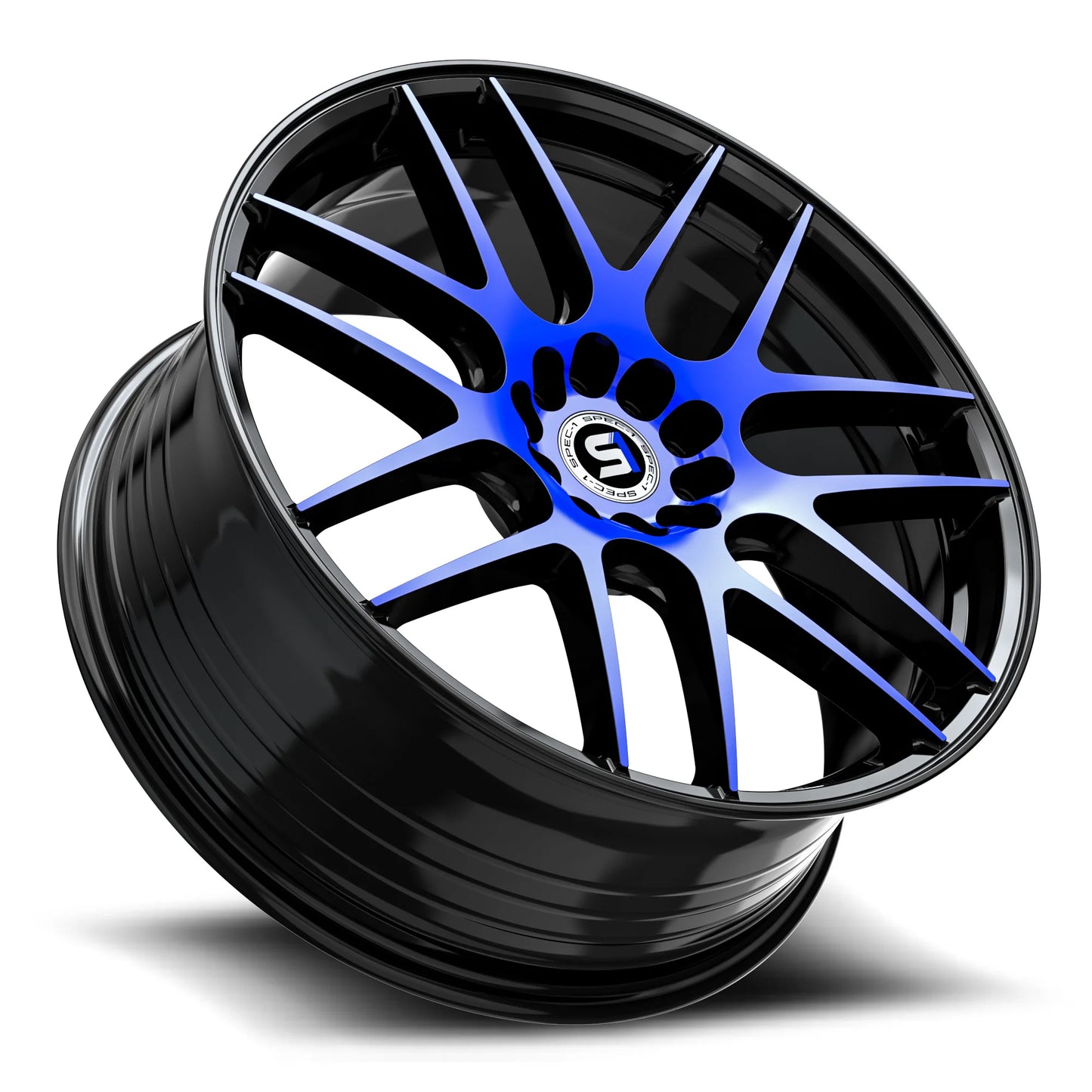 Spec-1 SP-65 18X9 4X100/114.3 73 +38 BLK-BLUE-MACHINED